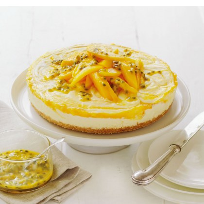 Mango and White Chocolate Cheesecake